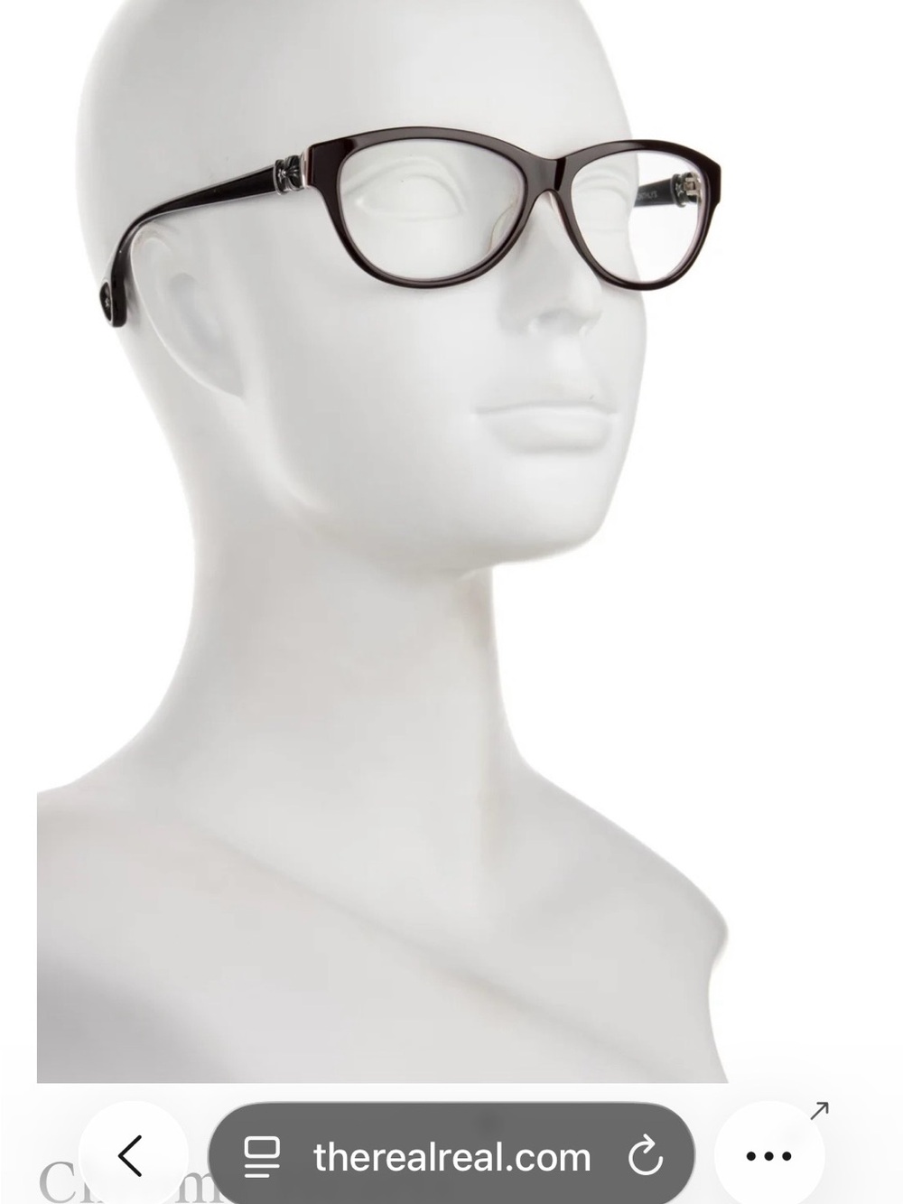 Chrome Hearts Women's Black Cat-Eye Frames
